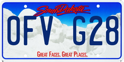 SD license plate 0FVG28
