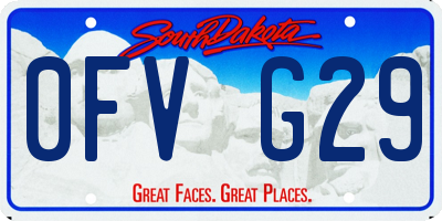 SD license plate 0FVG29