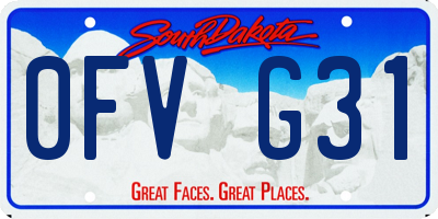 SD license plate 0FVG31