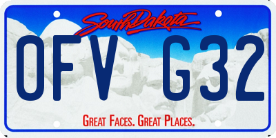SD license plate 0FVG32