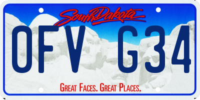 SD license plate 0FVG34