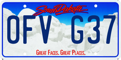 SD license plate 0FVG37