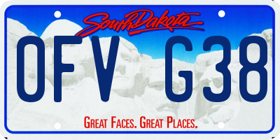 SD license plate 0FVG38