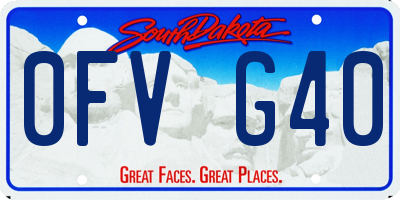 SD license plate 0FVG40