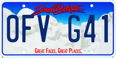 SD license plate 0FVG41