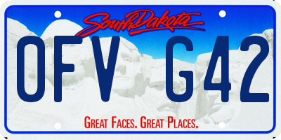 SD license plate 0FVG42