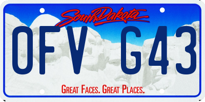SD license plate 0FVG43