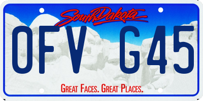 SD license plate 0FVG45