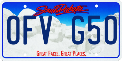 SD license plate 0FVG50