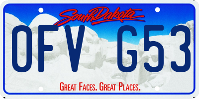 SD license plate 0FVG53