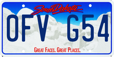 SD license plate 0FVG54