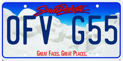 SD license plate 0FVG55