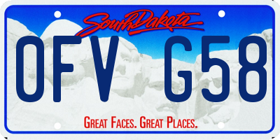SD license plate 0FVG58
