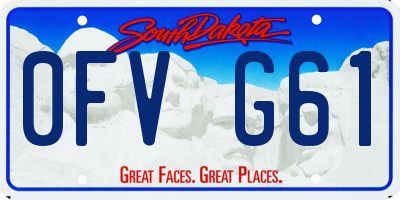 SD license plate 0FVG61