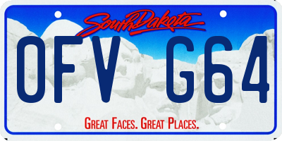 SD license plate 0FVG64