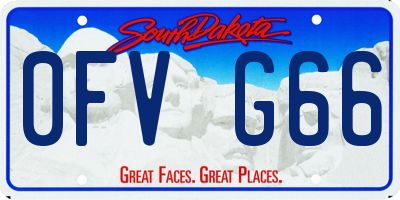 SD license plate 0FVG66