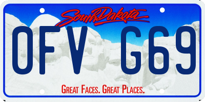 SD license plate 0FVG69