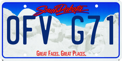 SD license plate 0FVG71