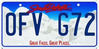 SD license plate 0FVG72