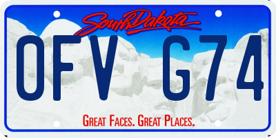 SD license plate 0FVG74