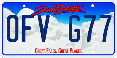 SD license plate 0FVG77