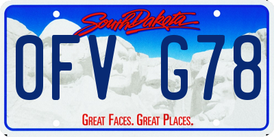 SD license plate 0FVG78
