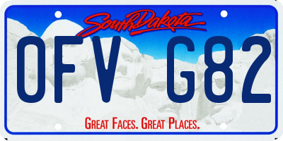 SD license plate 0FVG82