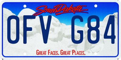 SD license plate 0FVG84