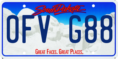 SD license plate 0FVG88