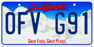SD license plate 0FVG91