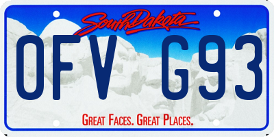 SD license plate 0FVG93