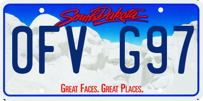 SD license plate 0FVG97