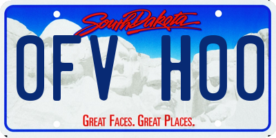SD license plate 0FVH00
