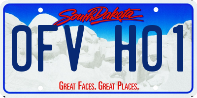 SD license plate 0FVH01