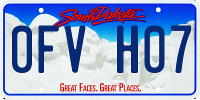 SD license plate 0FVH07