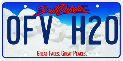 SD license plate 0FVH20