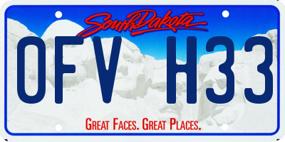 SD license plate 0FVH33