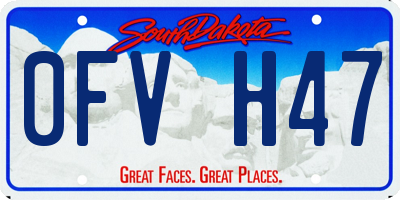 SD license plate 0FVH47