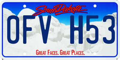 SD license plate 0FVH53