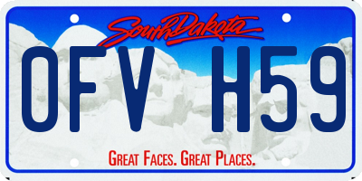 SD license plate 0FVH59