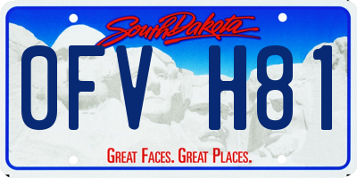SD license plate 0FVH81
