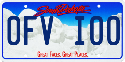 SD license plate 0FVI00