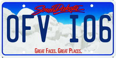 SD license plate 0FVI06
