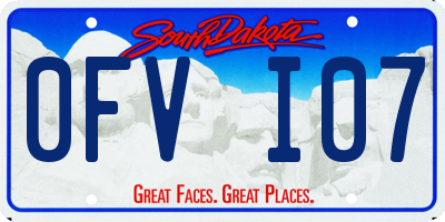 SD license plate 0FVI07