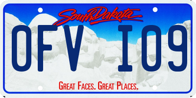 SD license plate 0FVI09