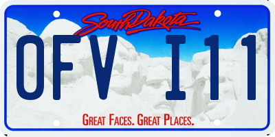 SD license plate 0FVI11