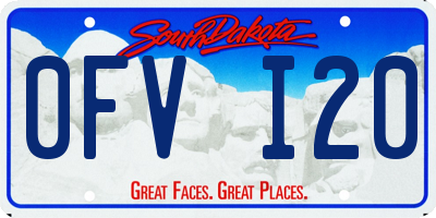 SD license plate 0FVI20
