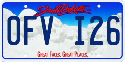 SD license plate 0FVI26