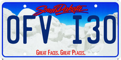 SD license plate 0FVI30