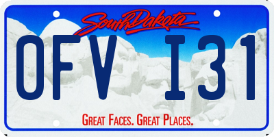 SD license plate 0FVI31